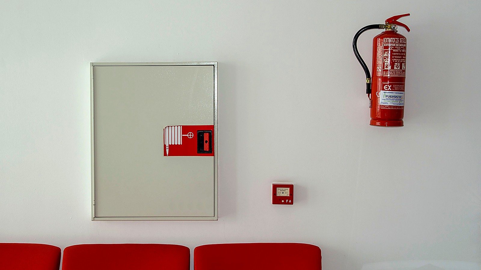 Fire-safety equipment in a commercial building