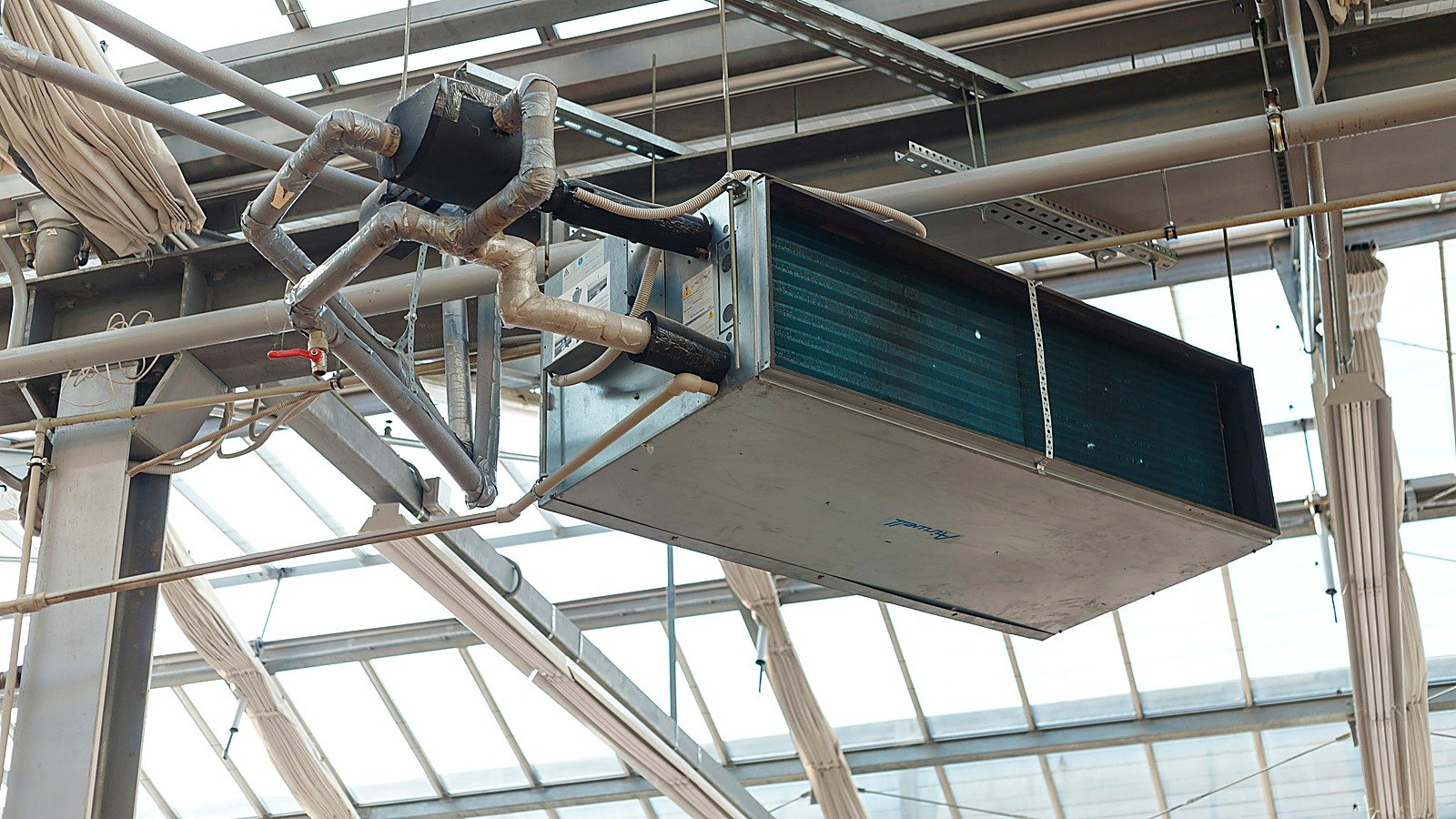 Modern commercial HVAC installation equipment